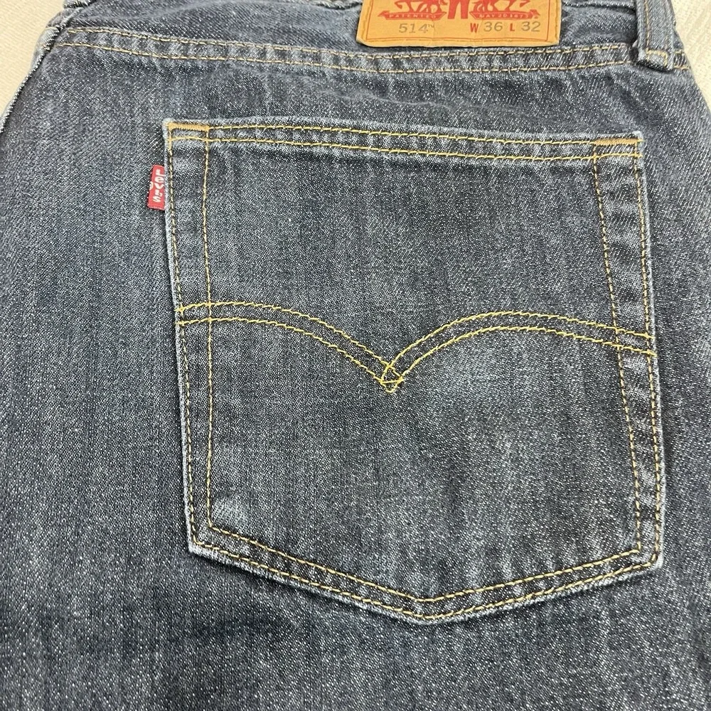 LEVI'S JEANS Mens 36x30 (fit) 514 Levi Strauss Medium‎ Wash 100% Cotton Straight
